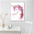 Picture of Pink Unicorn _GroupedProduct_Rectangle_Portrait_Canvas_Framed_