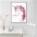 Picture of Pink Unicorn _GroupedProduct_Rectangle_Portrait_Canvas_Framed_