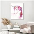 Picture of Pink Unicorn _GroupedProduct_Rectangle_Portrait_Canvas_Framed_