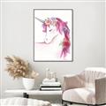 Picture of Pink Unicorn _GroupedProduct_Rectangle_Portrait_Canvas_Framed_
