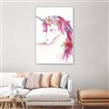 Picture of Pink Unicorn _GroupedProduct_Rectangle_Portrait_Canvas_Framed_