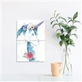 Picture of Blue Unicorn _GroupedProduct_Rectangle_Portrait_Unframed_Print_Only_