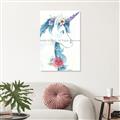 Picture of Blue Unicorn _GroupedProduct_Rectangle_Portrait_Unframed_Print_Only_