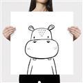 Picture of Sketch Animal  IV _GroupedProduct_Square_Canvas_