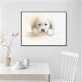 Picture of Cute Puppy _GroupedProduct_Rectangle_Landscape_Canvas_Framed_