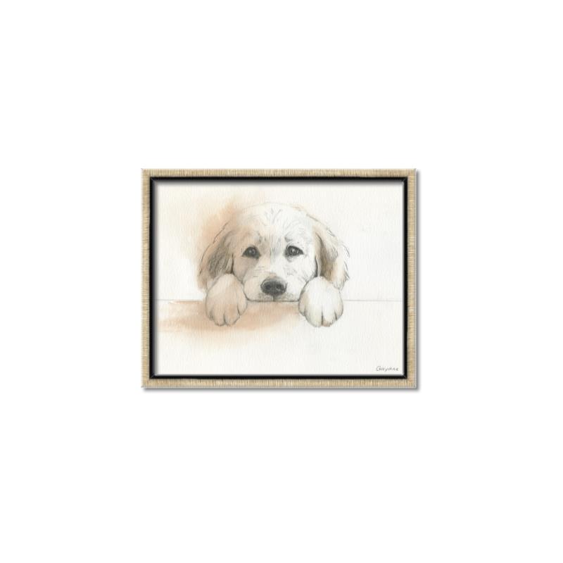 Picture of Cute Puppy _GroupedProduct_Rectangle_Landscape_Canvas_Framed_