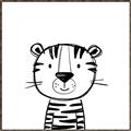 Picture of Sketch Animal  III _GroupedProduct_Square_Canvas_Framed_