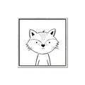 Picture of Sketch Aminal VI _GroupedProduct_Square_Canvas_Framed_