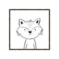 Picture of Sketch Aminal VI _GroupedProduct_Square_Canvas_Framed_