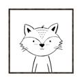 Picture of Sketch Aminal VI _GroupedProduct_Square_Canvas_Framed_