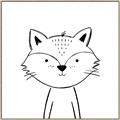 Picture of Sketch Aminal VI _GroupedProduct_Square_Canvas_Framed_