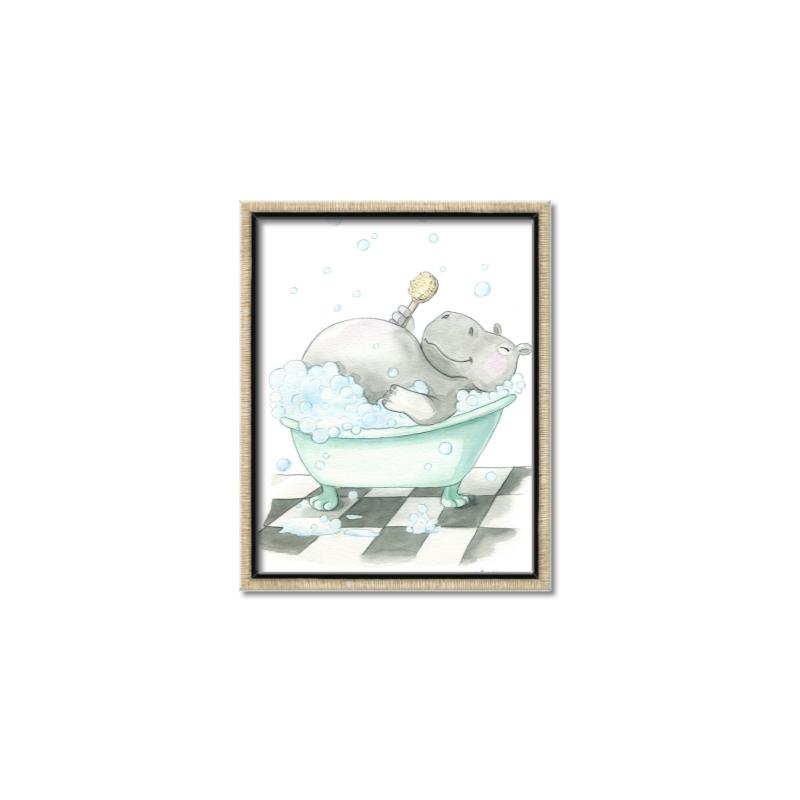 Picture of Bath Time _GroupedProduct_Rectangle_Portrait_Canvas_Framed_