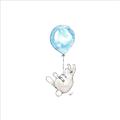 Picture of Blue Balloon _GroupedProduct_Square_Mini_ _GroupedProduct_Square_Unframed_Print_Only_