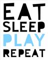 Picture of Eat Sleep Play Repeat Blue _GroupedProduct_Rectangle_Portrait_Mini_ _GroupedProduct_Rectangle_Portrait_Unframed_Print_Only_