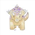 Picture of Baby Triceratops _GroupedProduct_Square_Mini_ _GroupedProduct_Square_Unframed_Print_Only_