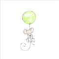 Picture of Balloon Mouse _GroupedProduct_Square_Mini_ _GroupedProduct_Square_Unframed_Print_Only_