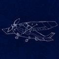 Picture of Airplane Navy II _GroupedProduct_Square_Mini_ _GroupedProduct_Square_Unframed_Print_Only_