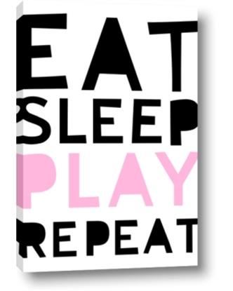 Picture of Eat Sleep Play Repeat Pink