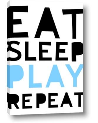 Picture of Eat Sleep Play Repeat Blue