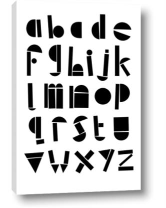 Picture of Black Letter Alphabet