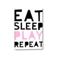 Picture of Eat Sleep Play Repeat Pink _GroupedProduct_Rectangle_Portrait_Mini_ _GroupedProduct_Rectangle_Portrait_Canvas_