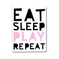 Picture of Eat Sleep Play Repeat Pink _GroupedProduct_Rectangle_Portrait_Mini_ _GroupedProduct_Rectangle_Portrait_Canvas_