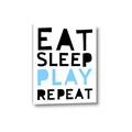 Picture of Eat Sleep Play Repeat Blue _GroupedProduct_Rectangle_Portrait_Mini_ _GroupedProduct_Rectangle_Portrait_Canvas_