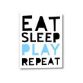 Picture of Eat Sleep Play Repeat Blue _GroupedProduct_Rectangle_Portrait_Mini_ _GroupedProduct_Rectangle_Portrait_Canvas_
