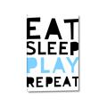 Picture of Eat Sleep Play Repeat Blue _GroupedProduct_Rectangle_Portrait_Mini_ _GroupedProduct_Rectangle_Portrait_Canvas_
