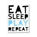 Picture of Eat Sleep Play Repeat Blue _GroupedProduct_Rectangle_Portrait_Mini_ _GroupedProduct_Rectangle_Portrait_Canvas_