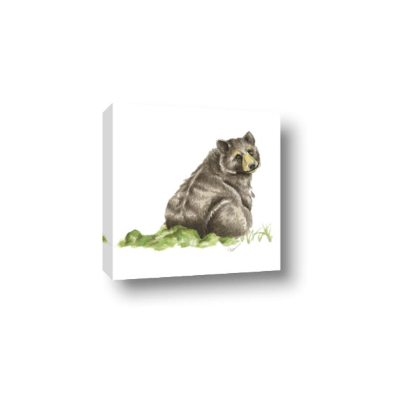 Picture of Bear in grass _GroupedProduct_Square_Mini_ _GroupedProduct_Square_Canvas_