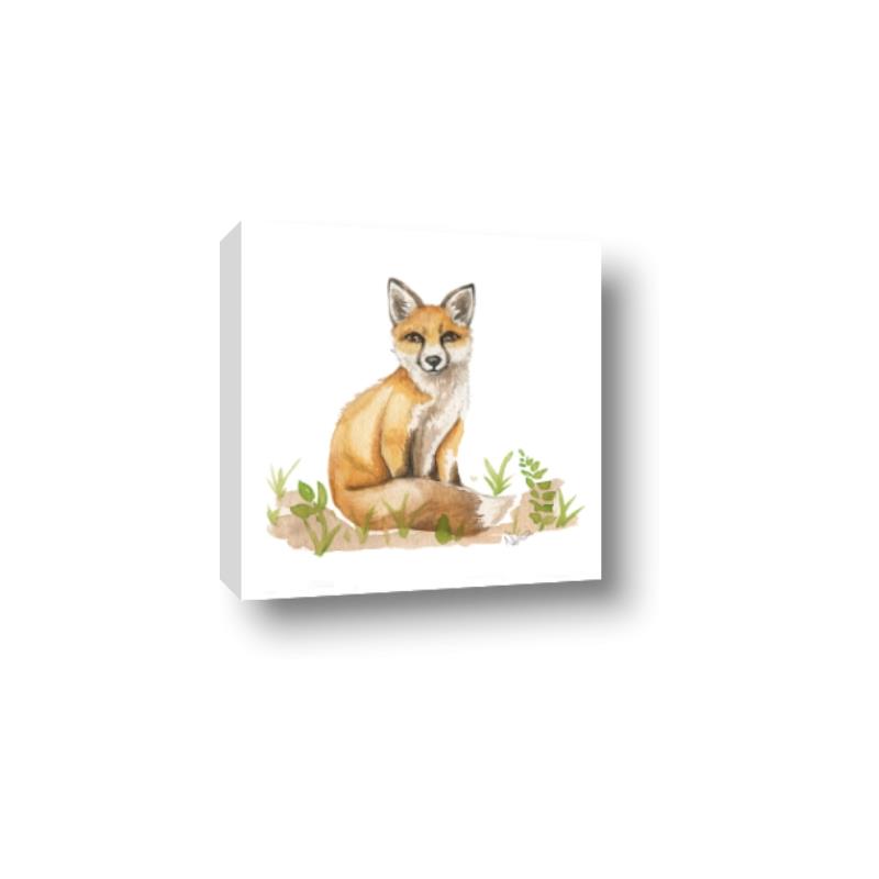 Picture of Fox in grass _GroupedProduct_Square_Mini_ _GroupedProduct_Square_Canvas_