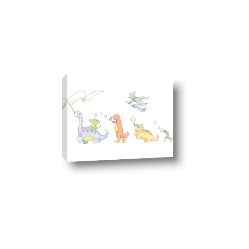 Picture of Dino Parade I _GroupedProduct_Rectangle_Landscape_Mini_ _GroupedProduct_Rectangle_Landscape_Canvas_