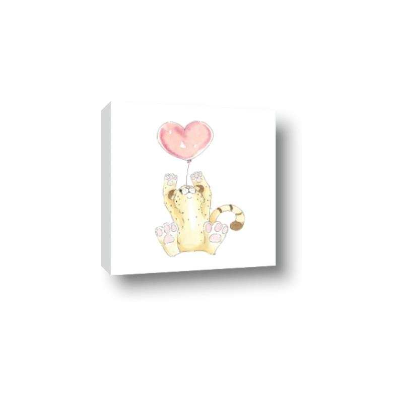 Picture of Heart Balloon Cheetah _GroupedProduct_Square_Mini_ _GroupedProduct_Square_Canvas_