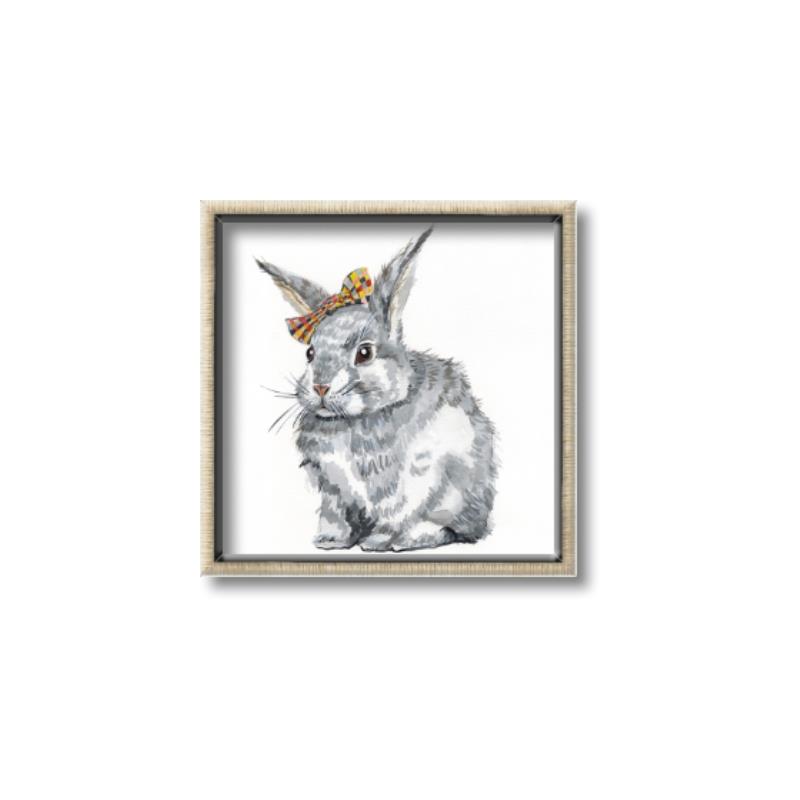 Picture of Baby Grey Bunny _GroupedProduct_Square_Mini_ _GroupedProduct_Square_Canvas_Framed_