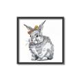 Picture of Baby Grey Bunny _GroupedProduct_Square_Mini_ _GroupedProduct_Square_Canvas_Framed_
