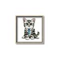 Picture of Fish Tie Kitty _GroupedProduct_Square_Mini_ _GroupedProduct_Square_Canvas_Framed_
