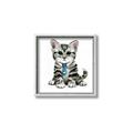 Picture of Fish Tie Kitty _GroupedProduct_Square_Mini_ _GroupedProduct_Square_Canvas_Framed_