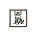 Picture of Fish Tie Kitty _GroupedProduct_Square_Mini_ _GroupedProduct_Square_Canvas_Framed_