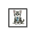 Picture of Fish Tie Kitty _GroupedProduct_Square_Mini_ _GroupedProduct_Square_Canvas_Framed_