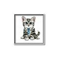 Picture of Fish Tie Kitty _GroupedProduct_Square_Mini_ _GroupedProduct_Square_Canvas_Framed_