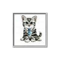 Picture of Fish Tie Kitty _GroupedProduct_Square_Mini_ _GroupedProduct_Square_Canvas_Framed_