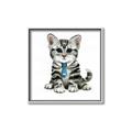 Picture of Fish Tie Kitty _GroupedProduct_Square_Mini_ _GroupedProduct_Square_Canvas_Framed_