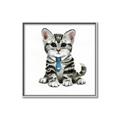 Picture of Fish Tie Kitty _GroupedProduct_Square_Mini_ _GroupedProduct_Square_Canvas_Framed_