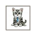 Picture of Fish Tie Kitty _GroupedProduct_Square_Mini_ _GroupedProduct_Square_Canvas_Framed_
