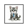 Picture of Fish Tie Kitty _GroupedProduct_Square_Mini_ _GroupedProduct_Square_Canvas_Framed_