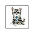 Picture of Fish Tie Kitty _GroupedProduct_Square_Mini_ _GroupedProduct_Square_Canvas_Framed_