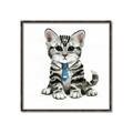 Picture of Fish Tie Kitty _GroupedProduct_Square_Mini_ _GroupedProduct_Square_Canvas_Framed_