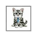 Picture of Fish Tie Kitty _GroupedProduct_Square_Mini_ _GroupedProduct_Square_Canvas_Framed_