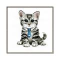 Picture of Fish Tie Kitty _GroupedProduct_Square_Mini_ _GroupedProduct_Square_Canvas_Framed_